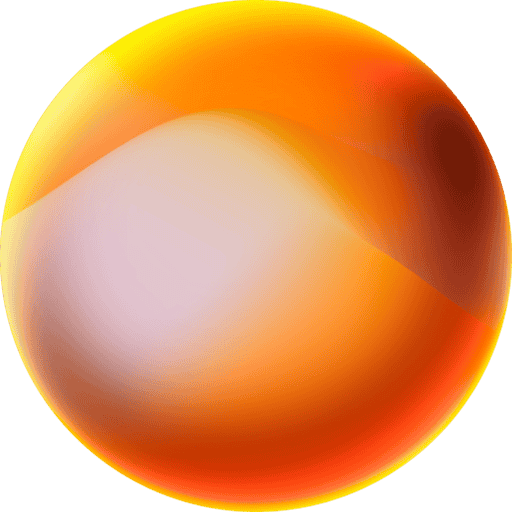 White and orange orb